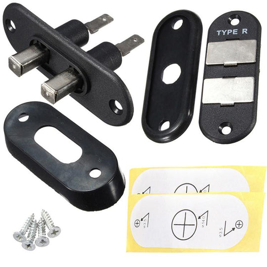 Automotive Universal Push-pull Sliding Door Lock Contact Electrode Switch(Black)