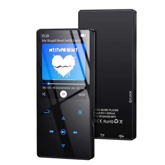 M2 Bluetooth MP3 Music Player With FM Radio External Speaker, Memory Capacity: 16GB(Black)