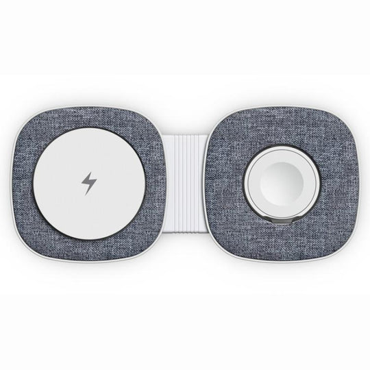 T2 15W 3 In1 Portable Foldable Magnetic Wireless Charger(Dark Grey)