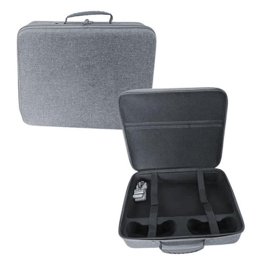 For PS5 Pro Single-Layer Carrying Case Hard Shell Waterproof Travel Bag with Adjustable Shoulder Strap(Gray)