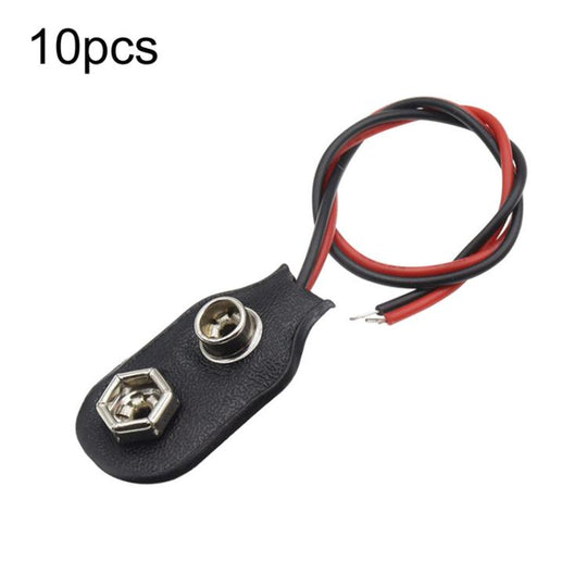 10pcs 9V Battery Clip With Wires Battery Holder Case, Spec: Type I