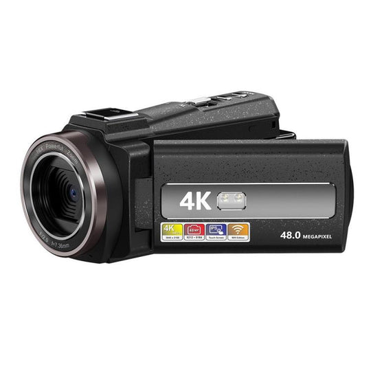 HD 4K Handheld Digital Camcorder With Electronic Image Stabilization For Outdoor Sports, US Plug, Spec: Standard+128G Memory Card