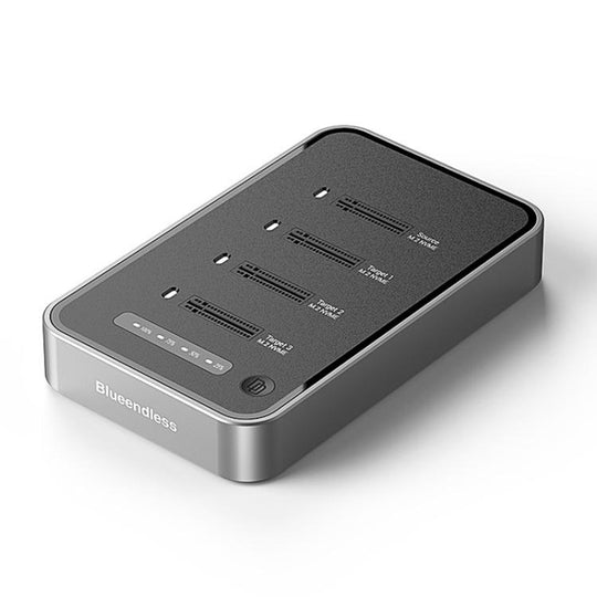 Blueendless DB2804NA Four-Bay NVMe Drive Enclosure M.2 1 To 3 Cloning Copying Device External SSD Enclosure External Reader EU Plug