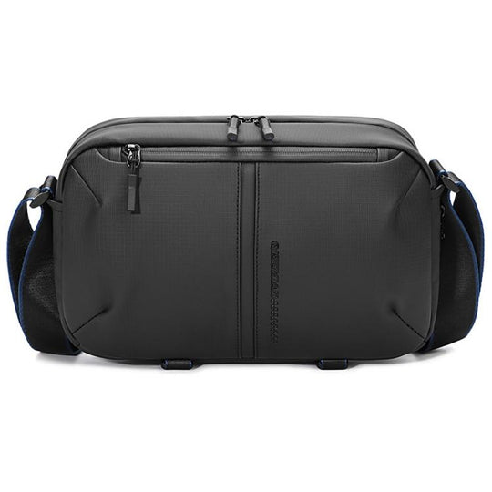 QISEMIAN Men Single Shoulder Camera Bag with Built-in Removable Dividers for Digital Equipment(Black)