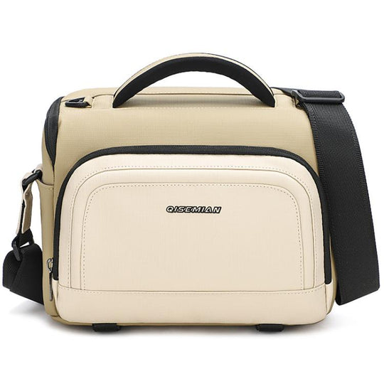 QISEMIAN Crossbody Camera Bag Water-Resistant Sling Messenger Bag With Tripod Mount & Luggage Strap(Green)