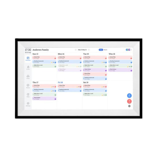 10.1-Inch WiFi Smart Digital Calendar Frame Planner Touchscreen Display With App Control US Plug(Black White)