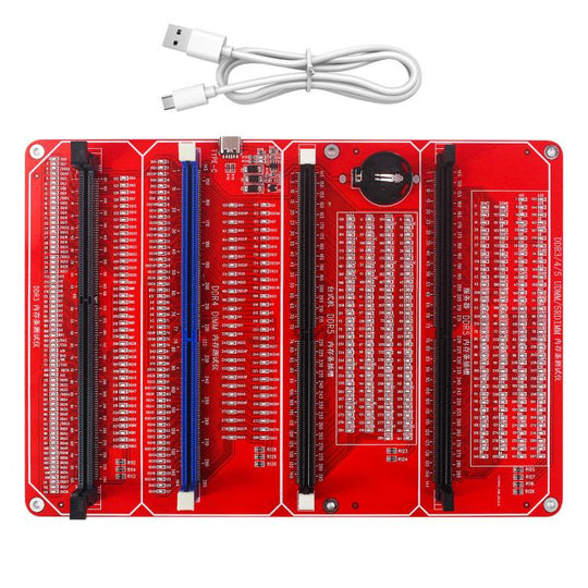 HuiMinTONG HΜΤ-TT07 For DDR3 / DDR4 UDMM / Desktop DDR5 / Server DDR5 Memory Modules 4 In 1 Tester With LED Indicator