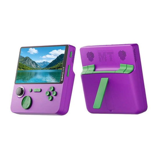 GAMEMT E5 5 Inch HD Screen Retro Game Console Dual-Core Processor Handheld, Spec: 128GB(Purple)