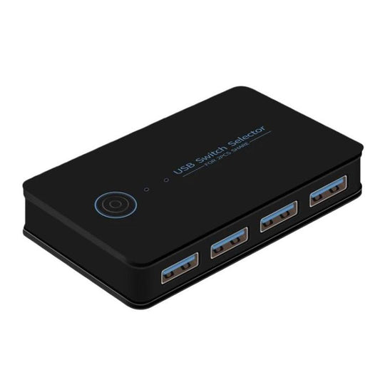 KM-U204A Computer Sharing Switch Keyboard, Mouse, USB & Printer Hub, Spec: USB 3.0 2 Input 4 Output