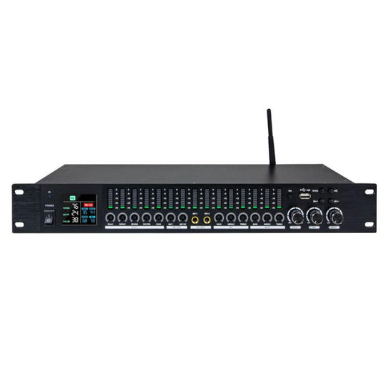 LD1500 Preamp Effects Processor Bluetooth Performance Reverb Processor Spectrum Equalizer Microphone Feedback Suppressor Tuner EU Plug