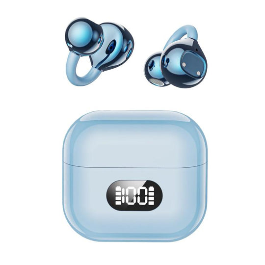 X62 150 Languages AI Translation Earphones Clip-On Digital Display Smart Bluetooth Earphones(Blue)