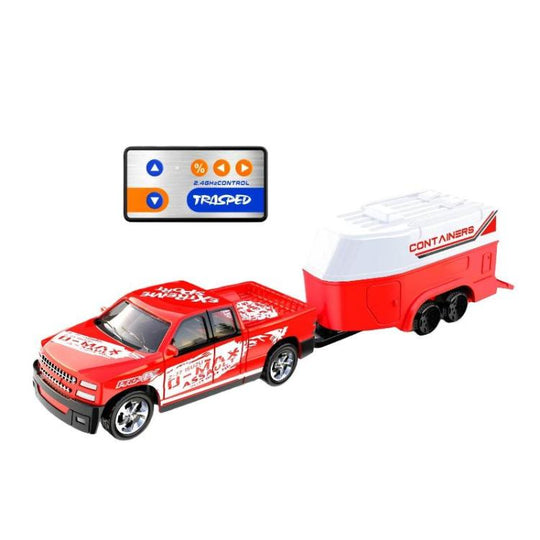 1:64 Mini Alloy RC Car With Lights Simulated Car Model Toy, Spec: 5501 Red With Hanging Box