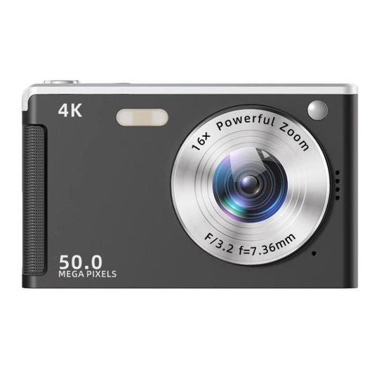 M06 4K HD Digital Camera For Students 16X Zoom Retro CCD Camera(Black)
