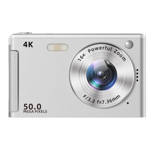 M06 4K HD Digital Camera For Students 16X Zoom Retro CCD Camera(Silver)