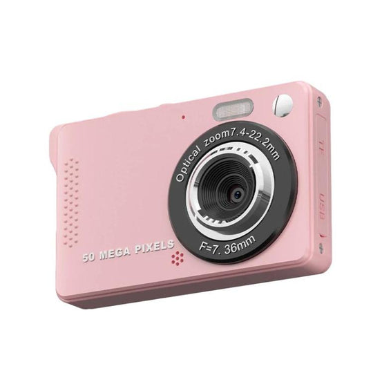 M08 2.8 Inch HD Student Digital CCD Camera Retro Camera With OTG Transfer(Pink)