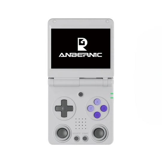 ANBERNIC RG 34XXSP 3.4-inch IPS Linux Retro Console, Quad-Core Cortex-A53, 5G WiFi, Clamshell with Dual Joysticks 64G(Gray)