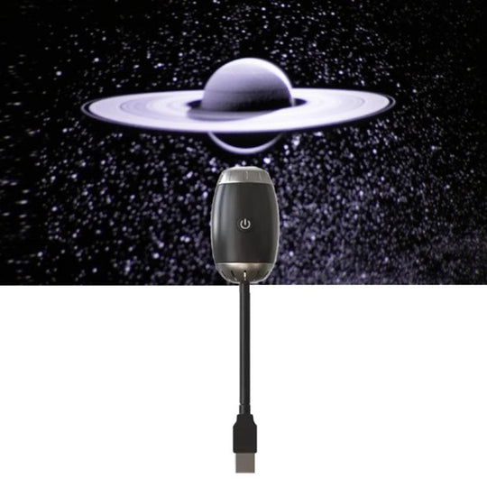 Car Decorative Projection Ambient Night Light(Black Saturn)