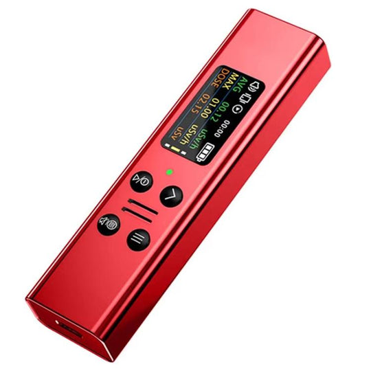 Nuclear Radiation Detector Geiger Counter Nuclear Contamination Seafood Tester Marble Personal Dosimeter(Red)
