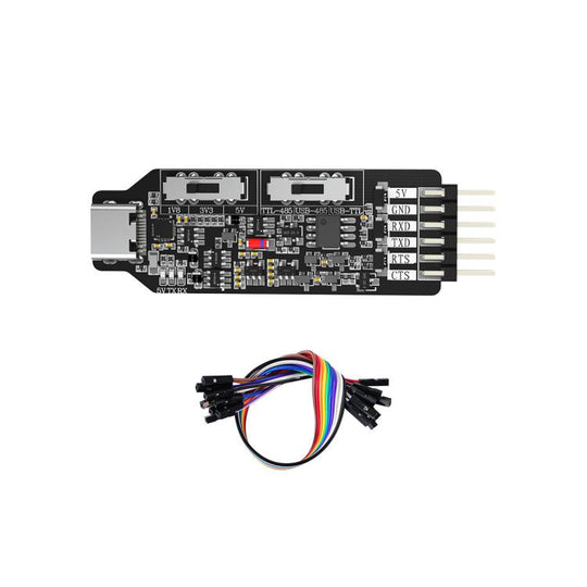 YAHBOOM USB Multi-Protocol Serial Converter Module For STM32, ESP32, RPi, Spec: Module + DuPont Wire