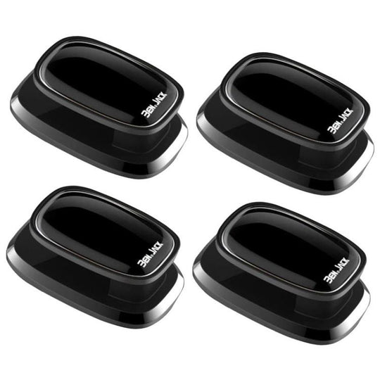 BEN.JACK BAL190409 4pcs Mini Multifunctional Car Hook Self-Adhesive Wall Hook For Home Use(Black)