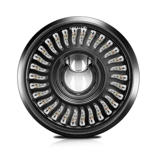 5.75-Inch High-Power Motorcycle Headlight With Flowing Light And Cut-Line Halo(R26)