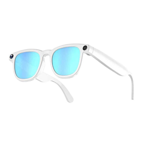 JS01 Pro Smart Glasses Support 12MP Camera, AI Translation, Human Detection, Video & Audio Recording(Graduated Blue Lenses)