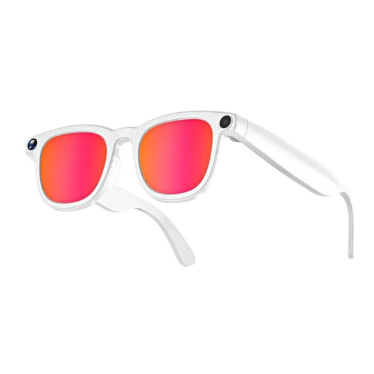 JS01 Pro Smart Glasses Support 12MP Camera, AI Translation, Human Detection, Video & Audio Recording(Graduated Red Lenses)