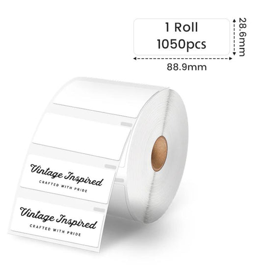 Phomemo 3 1/2-inch×1 1/8-inch 1050pcs Thermal Label for PM241-BT/PM246S/D520-BT Printer