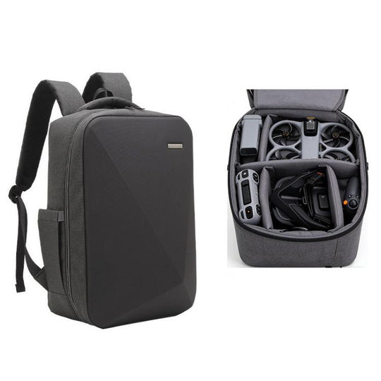For DJI Avata 360 Motion Fly More Combo Hard Shell Backpack Customizable Large Compartments with Trolley Sleeve(Black)
