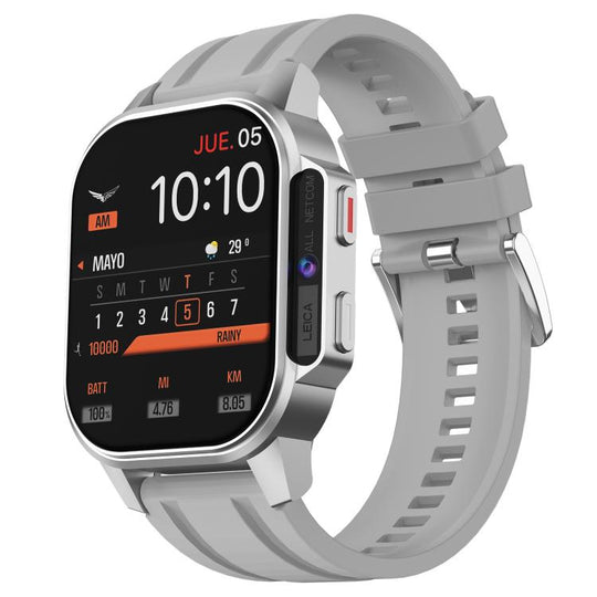 Eurasian African Version 4G SIM Card Slot Google Play Store Ooutdoor Photography Rugged Smartwatch(Silver 2+16G)