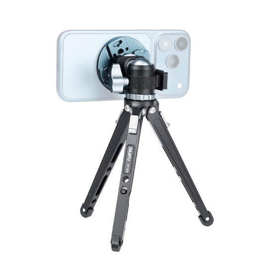 XILETU All-In-One Magnetic Phone Mount With 1/4-Inch Screw, Action, Cold Shoe, NATO Interfaces MI-1+MC-22S Gimbal+XT-18S Tripod