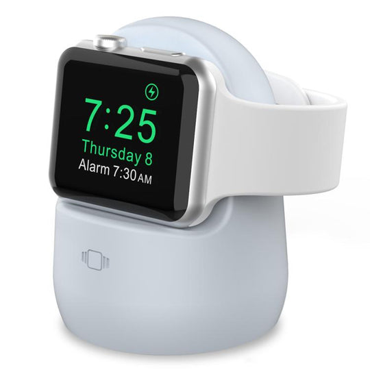 For Apple Watch AhaStyle PT63  Silicone Charging Storage Stand Mini Charging Base, Without Charger(Light Blue)