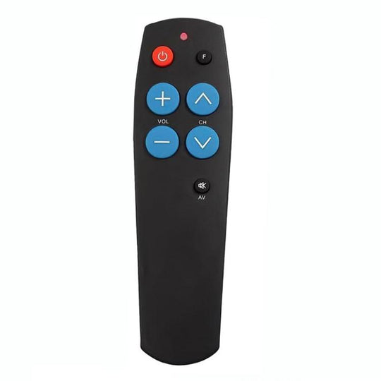 7-Key Universal Learning Remote Control For Seniors Large Buttons Easy To Use IR Remote For TV/STB/DVD/DVB/HiFi Black