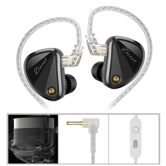 KZ Decet 3.5mm Array-style 10-Driver Dynamic 1.2m Wired Earphone, Spec: Original Sound With Mic