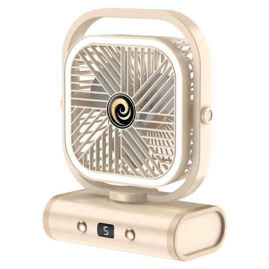Desktop Mini Office Silent USB Wall-Mounted Fan, Color: White Rechargeable 1200mAh