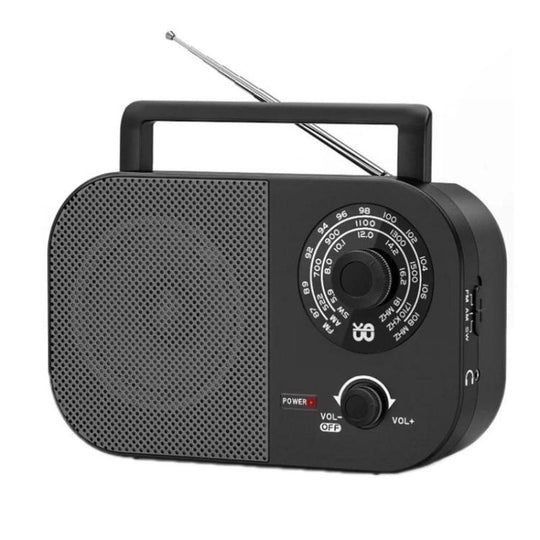 WDK Portable FM/AM/SW Tri-Band Radio, Specification: For US(Black)