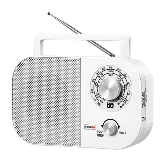 WDK Portable FM/AM/SW Tri-Band Radio, Specification: For US(White)