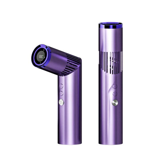 90-degree Rotatable Handheld Fan Mini Portable Fan with 199 Speeds, 3000mAh Battery, Pocket Fan with LED Light & Lanyard for Travel, Outdoor, Makeup(Purple)