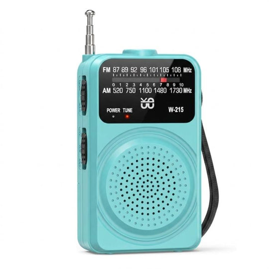 WDK FM/AM All-Band Portable Radio, Size: English(Blue)