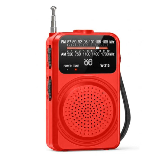 WDK FM/AM All-Band Portable Radio, Size: English(Red)