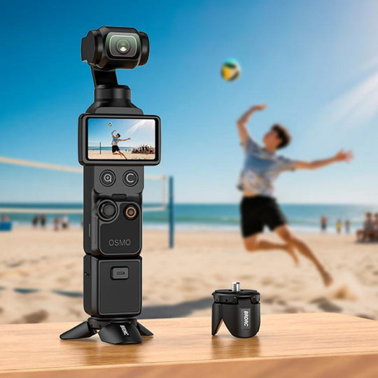 For DJI Osmo Pocket 4 / 3 / Insta360 X5 BRDRC Tripod Magnetic Mount(Black)