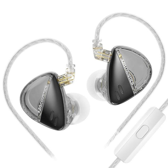 KZ X Angelears Libra Ultra-wideband Dynamic Hi-Fi In-Ear 1.2m Wired Earphones, Color: Black High-Resolution With Mic