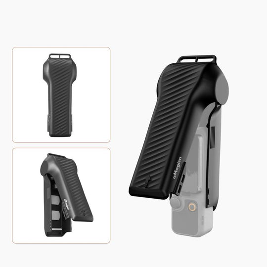 For DJI Osmo Pocket 4 aMagisn One-Piece Flip Protective Case Impact-Resistant ABS Hard Cover with Built-in Magnetic Filter Storage(Black)