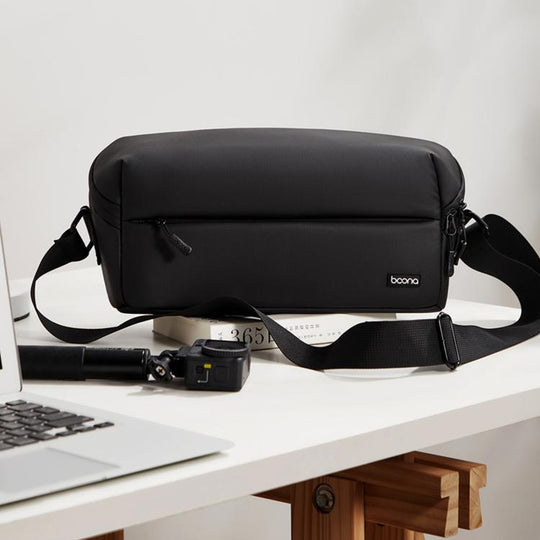 Baona BN-DJ004 Action Camera Storage Bag Shoulder Crossbody Bag, For DJI Osmo Action 4 / Action 5 Pro / Action 6 / Pocket 3(Black)