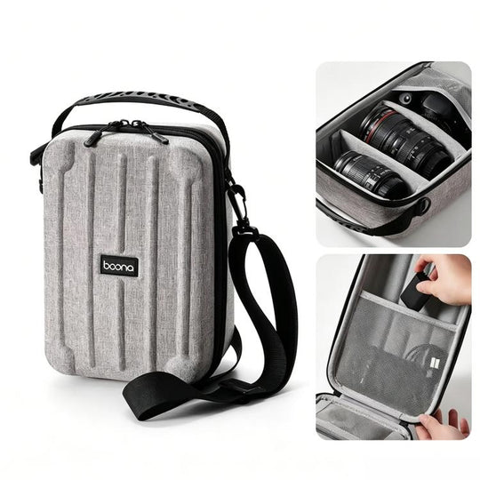 Baona FH002 Crossbody Single-Shoulder Camera Bag Portable EVA Hard-Shell Protective Case(Gray)