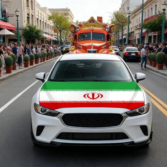 USA-Canada-Mexico World Cup Cheering Flag Dustproof Car Cover, Specification: Iran(125x150cm)
