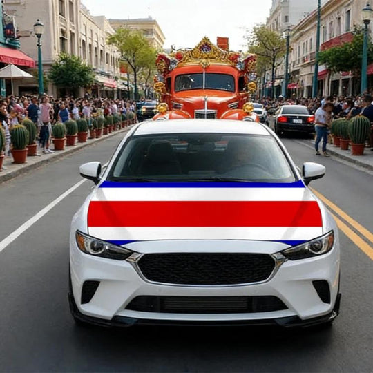 USA-Canada-Mexico World Cup Cheering Flag Dustproof Car Cover, Specification: Costa Rica(125x150cm)