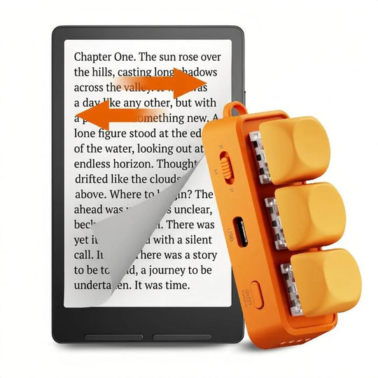 Hanlinyue High Axis E-Book Page Turner Bluetooth Keyboard(Orange)