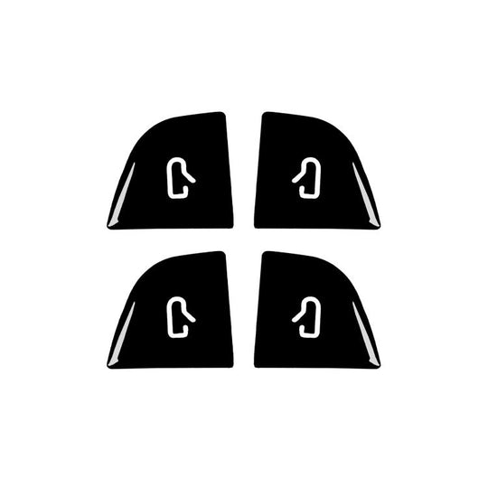 For Tesla Model 3 Highland 4pcs /Set Door Switch Stickers(Piano Black)