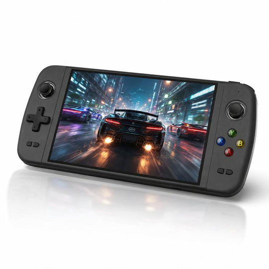 SJGAM M27 Handheld Gaming Console 7 Inch 3D Large Screen HD Portable Console, Spec: 256GB(Black)